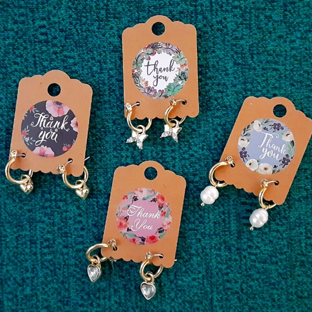 Thank You Earrings SET of FOUR